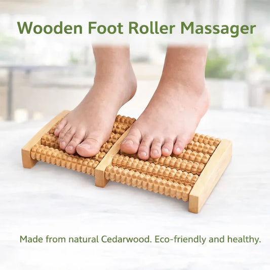Wooden Foot Roller Massager – Natural Wood Relaxation Tool
