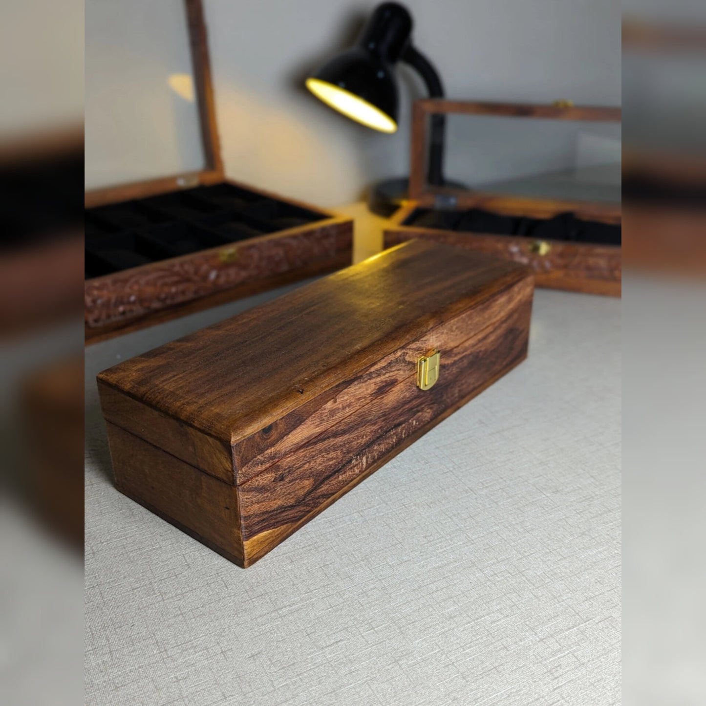 Classic Wooden Watch Box –  Stylish Timepiece Storage